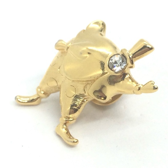 3/$30 VINTAGE 70S MONET CLOWN JESTER CIRCUS RING LEADER BROOCH PIN GOLD TONE MAN - Picture 7 of 11